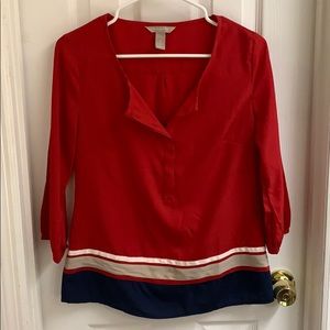Banana republic red blouse